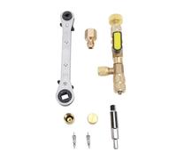 Attrezzo per rimozione nucleo valvola doppia dimensione SAE 1/4" 5/16" Kit di strumenti di installazione per rimozione nucleo valvola per AC R22 R12 R407 R410 R404 R32 (Set da 19 pezzi)