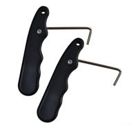 Attrezzo per stringere i lacci dei pattini, 2 pezzi, accessori per tutti i pattinaggio su ghiaccio e a rotelle (nero e rosso)