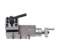 Attrezzo per Tornio con Morsetto a Vite, Cambio Rapido Mini Tornio 2 Vie, Morsa 50x50mm, Ferro Grigio HT250, per Tornio 7-14 Pollici