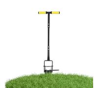 Attrezzo Piantabulbi per Giardino | Trapiantatore da Giardino con Manico Lungo | Strumento Ergonico in Acciaio Multiuso per Trapianto Piantine, Arieggiatura Terreno e Semina