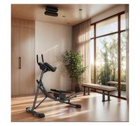 Attrezzo Pieghevole for L'allenamento Addominale, Attrezzatura Fitness Versatile for La Perdita di Peso, Attrezzo for Rafforzare Il Core con Design A Montagne Russe, for Casa O Ufficio(Nero)
