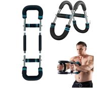 Attrezzo portatile per esercizi per braccia e petto, attrezzatura per allenamento a molla da uomo, ideale per modellare il corpo e l'allenamento della forza, colore: blu