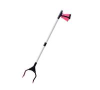 Attrezzo raccoglitore estensibile, Grabber Reacher Tool Acciaio portatile Pick Up Stick Forte presa for scaffali di negozi(Pink)