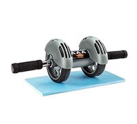 Attrezzo Ruota Doppia Pettorali Addominali Uomo Donna | Ritorno Assistito + Tappetino | AB Roller Wheel Pro Abdominal | Home Gym Fitness Casa Palestra