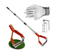 Attrezzo Zappa Da Giardino,Pala con Manico Lungo a Impugnatura Ad Anello Robusta | Estirpatore da Giardino con Impugnatura Antiscivolo,per Scavare Zappare Dissodare e Delimitare Cortile Aiuol