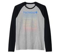 Attrice Divertente Maglia con Maniche Raglan