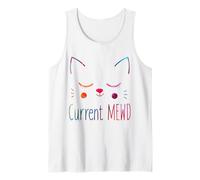 Attuale MEWD Cute Cat Face Funny Cat Lovers Canotta