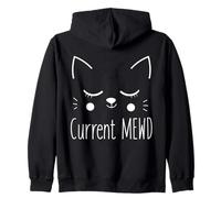 Attuale MEWD Cute Cat Face Funny Cat Lovers Felpa con Cappuccio