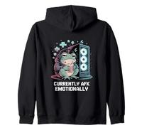 Attualmente AFK Emotivamente Gamer Frog Felpa con Cappuccio