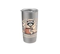 Attualmente evitando le responsabilità Cozy Raccoon Bicchiere termico in acciaio inox doppia parete