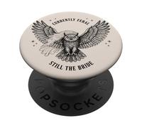Attualmente Feral Still The Bride Bachelorette Owl PopSockets PopGrip Adesivo