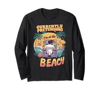 Attualmente fingendo di essere in spiaggia divertente Maglia a Manica
