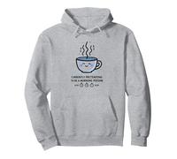 Attualmente fingendo di Essere Una Persona mattutina caffè Umorismo Felpa con Cappuccio, Unisex per Adulti, Grigio Melange, L
