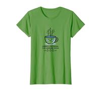 Attualmente fingendo di Essere Una Persona mattutina caffè Umorismo Maglietta, Donna, Erba, L