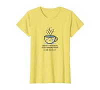 Attualmente fingendo di Essere Una Persona mattutina caffè Umorismo Maglietta, Donna, Limone, L
