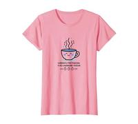Attualmente fingendo di Essere Una Persona mattutina caffè Umorismo Maglietta, Donna, Rosa, L