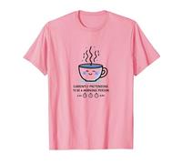 Attualmente fingendo di Essere Una Persona mattutina caffè Umorismo Maglietta, Uomo, Rosa, L