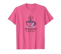 Attualmente fingendo di Essere Una Persona mattutina caffè Umorismo Maglietta, Uomo, Rosa mélange, L