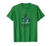 Attualmente fingendo di Essere Una Persona mattutina caffè Umorismo Maglietta, Uomo, Verde Mela, L