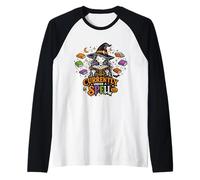 Attualmente sotto Un Lettore di Streghe incantesimi Libri di Halloween Maglia con Maniche Raglan
