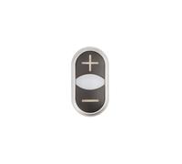 Attuatore a pulsante doppio/+ nero con RMQ titanio 218145