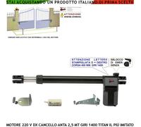 Attuatore Destro Motore Elettrico 230 V 1400 gr Corsa 400 mm Cancello Elettrico