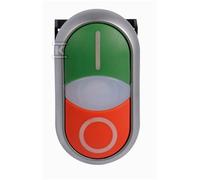Attuatore pulsante doppio bianco/nero/0-I/ con RMQ titanio 284832