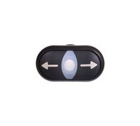 Attuatore doppio pulsante nero con RMQ titanio 216711