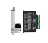 Attuatore elettrico, Attuatore lineare con motore passo-passo DC corsa 50-500 mm in lega di alluminio asta spinta elettrica,per la domotica(400MM)