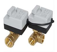 Attuatore Elettrico da 1/2 "a 2" con Controllo Manuale Valvola a Sfera elettrica in Ottone a 2 Vie e 3 Vie for Acqua/Olio/Aria Sostituisci elettrovalvola 1 pz(Ac220v-3 Way,DN25)