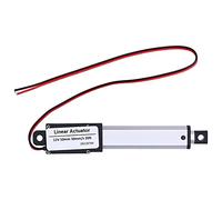 Attuatore Elettrico Lineare Pistone 50mm Corsa DC 12V, Basso Rumore, Interruttore Limite Interno - Motore Compatto, Protezione Cortocircuito, Uso Industriale e Automobilistico (Corsa 50mm-30mm/s-20N)