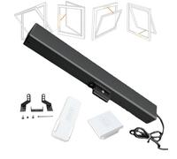 Attuatore elettrico per alzacristalli (24 V), corsa 300 mm-1000 mm, con telecomando + interruttore, forza di spinta e trazione: 600 N, antifurto, per lucernari, serre/sfiati sul tetto, 300 mm