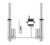 Attuatore Lineare, 1 Controllo 2 Attuatore lineare + telecomando 12V elettrico CC Motoriduttore in metallo sincrono(24V 200N 44mm s,Stroke 250mm)