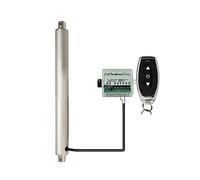 Attuatore lineare 12V Kit telecomando CW CCW Coppia elevata Max 1500N 15mm/s 50mm-1000mm Asta in acciaio inossidabile(Stroke 100mm,12V)