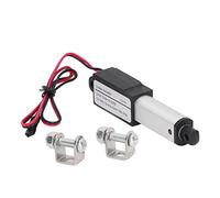 Attuatore Lineare Elettrico Pistone Micro 12V, 64N, Protezione IP54 - Corpo in Alluminio e ABS, Finecorsa Integrato, Per Automazione Agricola e Domestica (30 mm)