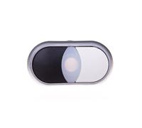 Attuatore pulsante doppio bianco/nero con RMQ titanio 216704