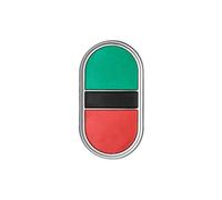 Attuatore pulsante doppio verde/rosso con PLplatinum LPCB7113
