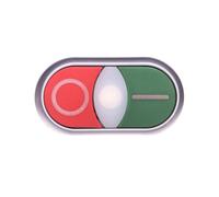 Attuatore pulsante doppio verde/rosso/I-O RMQ titanio 284814