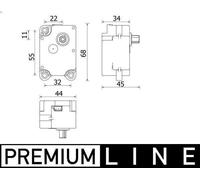 Attuatore, valvola di miscelazione MAHLE AA 71 000P per V60 I (155) 2 2013-2018