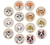 Attuslla 14 Pz Animale Toppe Termoadesive, Toppe per Vestiti Iron on Patches Appliques per Tessuti, Jeans, Vestiti, Borse, Scarpe