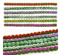 Attuslla 6 Ciuffo D'erba Statico, Modello a Grappolo di Fiori, Shrub Flower Cluster, Terrain Model Kit per Il Paesaggio del Giardino Fai Da Te