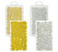 Attuslla Shrub Flower Cluster, Statica Ciuffo Erba, Ciuffo D'erba Statico, Paesaggi Ciuffi D'Erba per Modello Paesaggi DIY, Il Paesaggio del Giardino Fai Da Te, Bianco e Giallo
