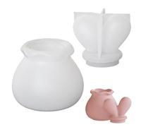 Attuslla Stampo in Resina Siliconica per Bottiglie, Barattolo Silicone Resina con Coperchio in Forma a Orecchio di Coniglio per Artigianato, Casa, Scatole Caramelle