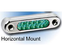 Attwood 6343GSS1 LED Subacquea Luce Verde Orizzontale Montante 12V Acciaio Inox