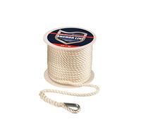 attwood Nylon Twisted Anchor Line with Thimble, White