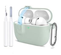 ATUAT Custodia per AirPods Pro 3 con chiusura magnetica del coperchio, custodia protettiva in morbido silicone con kit di pulizia portachiavi, per donne e uomini, per Apple AirPods Pro di terza
