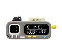 ATuMan Termoigrometro Interno con Pixel-Display | Emoji Pixelati, Promemoria di Idratazione e Movimento, -9.9~60°C, 0~99% RH, Controllo Joystick, Accessorio da Scrivania