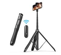 ATUMTEK 51'' Asta Selfie Treppiede Selfie Stick con Alluminio Resistente e Piedi Antiscivolo Treppiede Smartphone TikTok per iPhone e Android, Registrazione Video, Blogage, Live Streaming