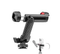ATUMTEK Adattatore di montaggio del treppiede per telefono, adattatore treppiede per smartphone con 2 zoccoli freddi e una vite da 1/4", girevole a 360° pinza per telefono treppiede, supporto per