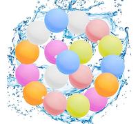 Atuoxing 18 PCS Bombe D'acqua Riutilizzabili, Palloncini Acqua Riutilizzabili in Silicone, Bombes D'acqua a Riempimento Rapido, Reusable Water Balloons per la Festa Estiva in Piscina (18Pcs)